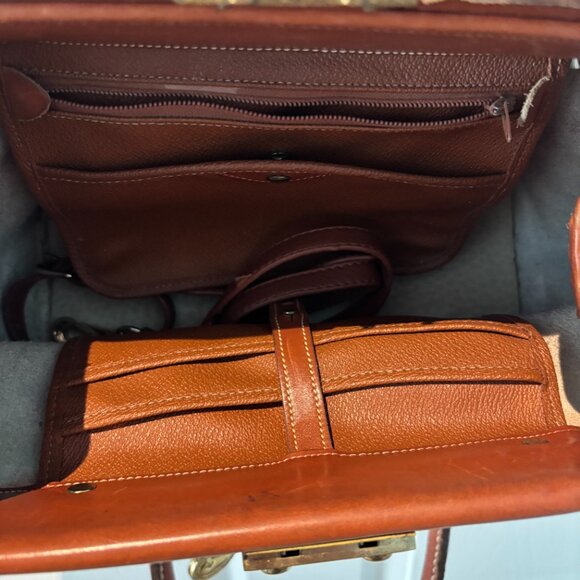 Vintage Dooney & Bourke White Bone Cream Tan Doctor’s Satchel Bag - Picture 3 of 6